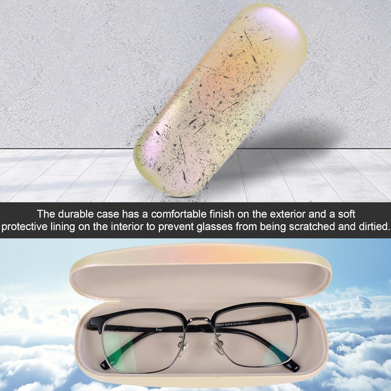 Joyberg Glasses Case, 2 Pack Eyeglass Case with Cleaning Cloth, Glasses Case Hard Shell Fits Most Glasses - Image 4